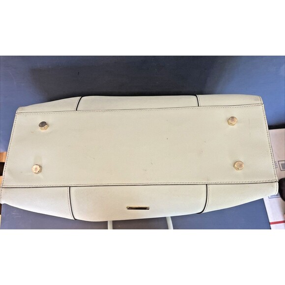 REBECCA MINKOFF M A B Blue Leather Large Tote Shoulder Bag Purse Satchel Tassel - Picture 8 of 15